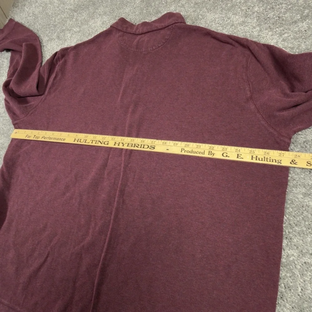 Polo Ralph Lauren Mens 1/4 Zip Long Sleeve Mock Neck Pullover Size 2XLT Maroon